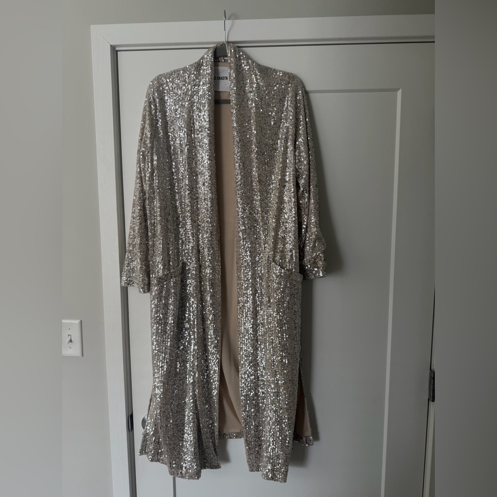 Anthropologie BB Dakota Sequin Long Cardigan New No Tags.